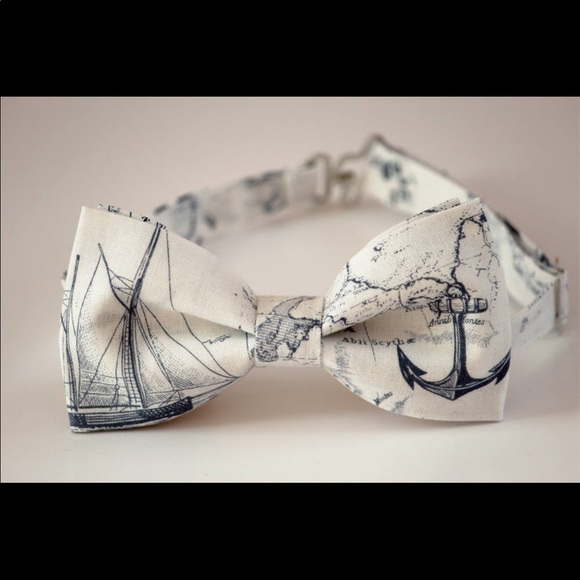 Other - New Mens Nautical Maps Boat Beach Sea Fishing Cotton Handmade Bow Tie